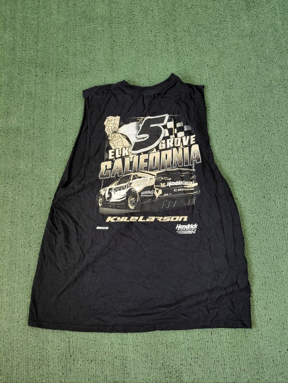 Hendrick Motorsports Nascar Kyle Larson #5 Elk Grove California Black Cutoff Sz